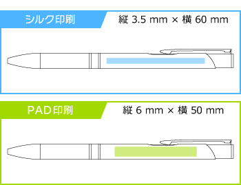 《生産終了品》メタリックONE　GT　0.5mmの印刷範囲